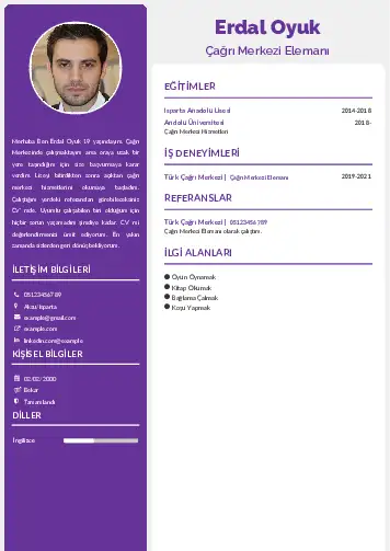 Çağrı Merkezi cv indir